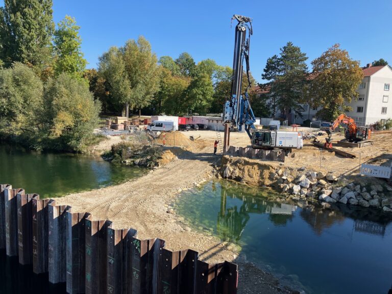 Update zu den Baustellen an der Kleinen und Großen Isarbrücke an der Konrad-Adenauer-Straße in Landshut